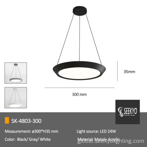 Minimalist Pendant Light Simple Circular Lighting LED Ceiling Pendant Light Factory